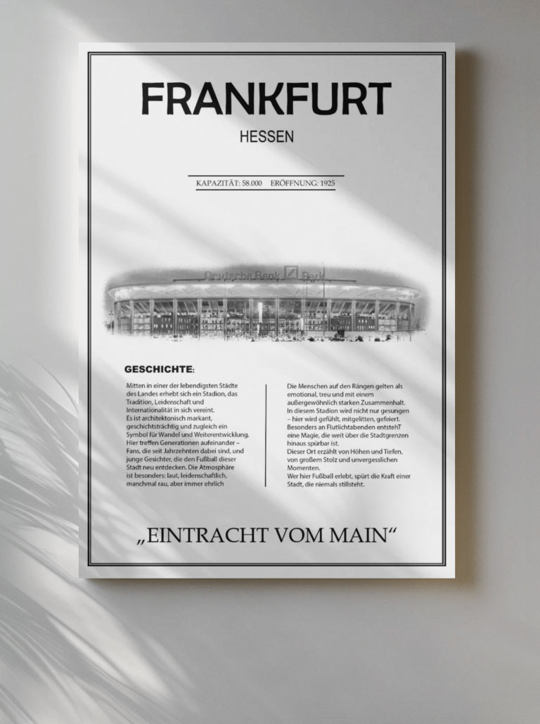 Frankfurt Stadion Leinwand