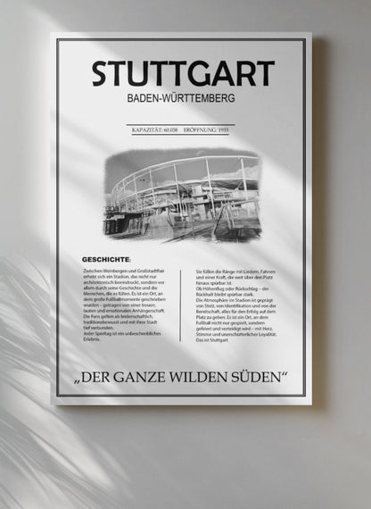 Stuttgart Stadion Leinwand