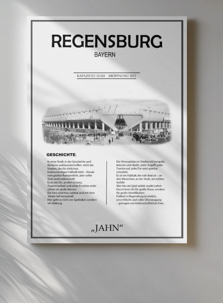 Regensburg Stadion Leinwand