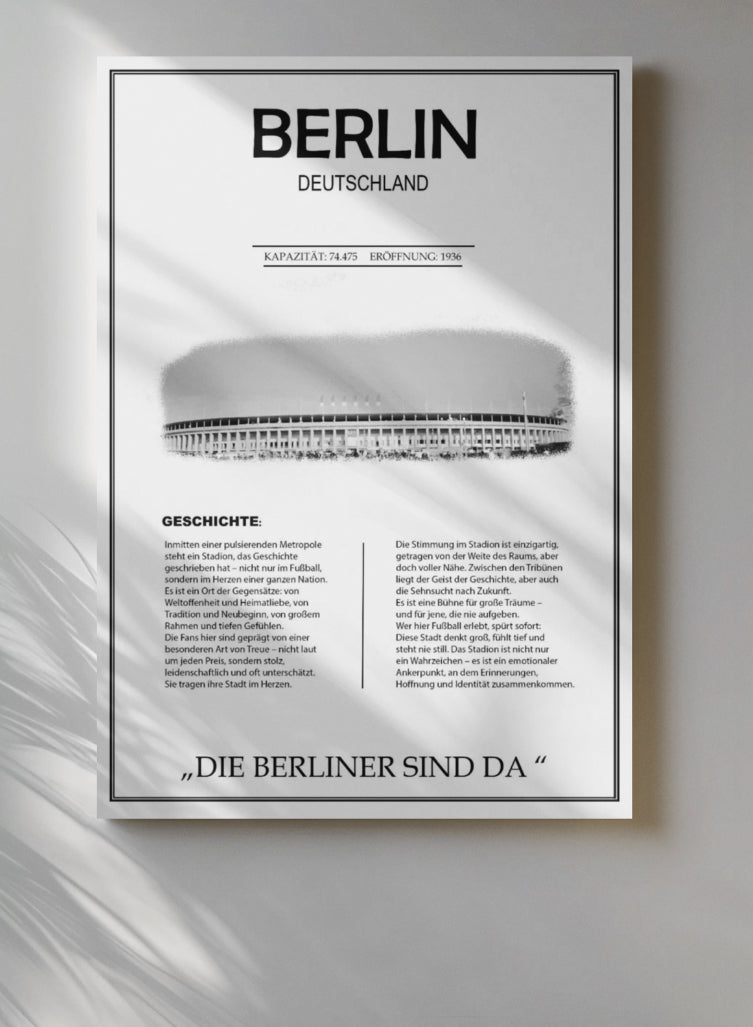 Berlin Stadion Leinwand
