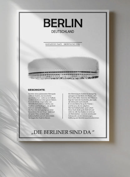 Berlin Stadion Leinwand