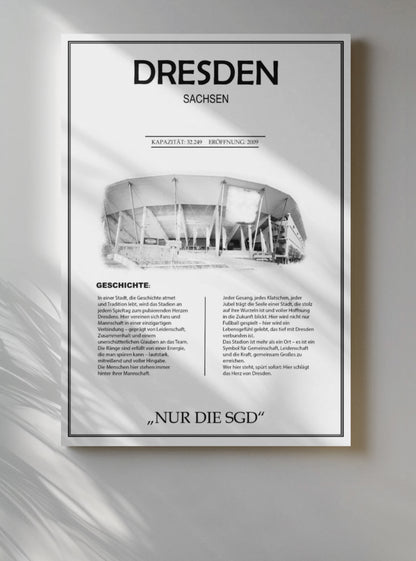 Dresden Stadion Leinwand