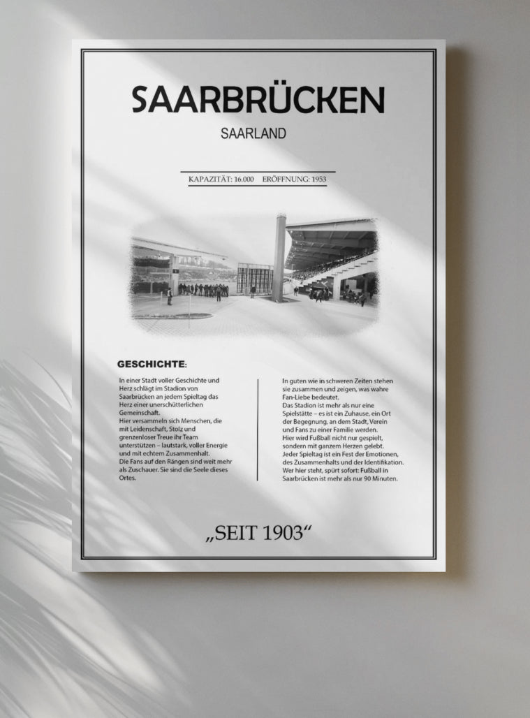Saarbrücken Stadion Leinwand