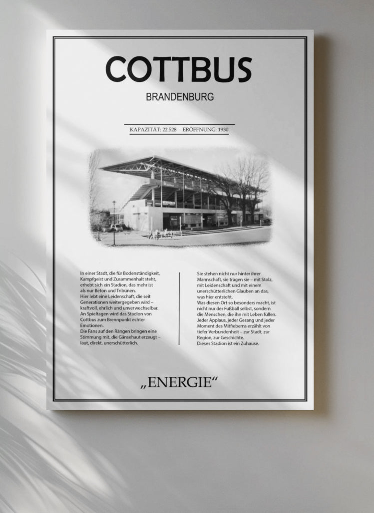 Cottbus Stadion Leinwand
