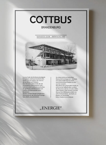 Cottbus Stadion Leinwand