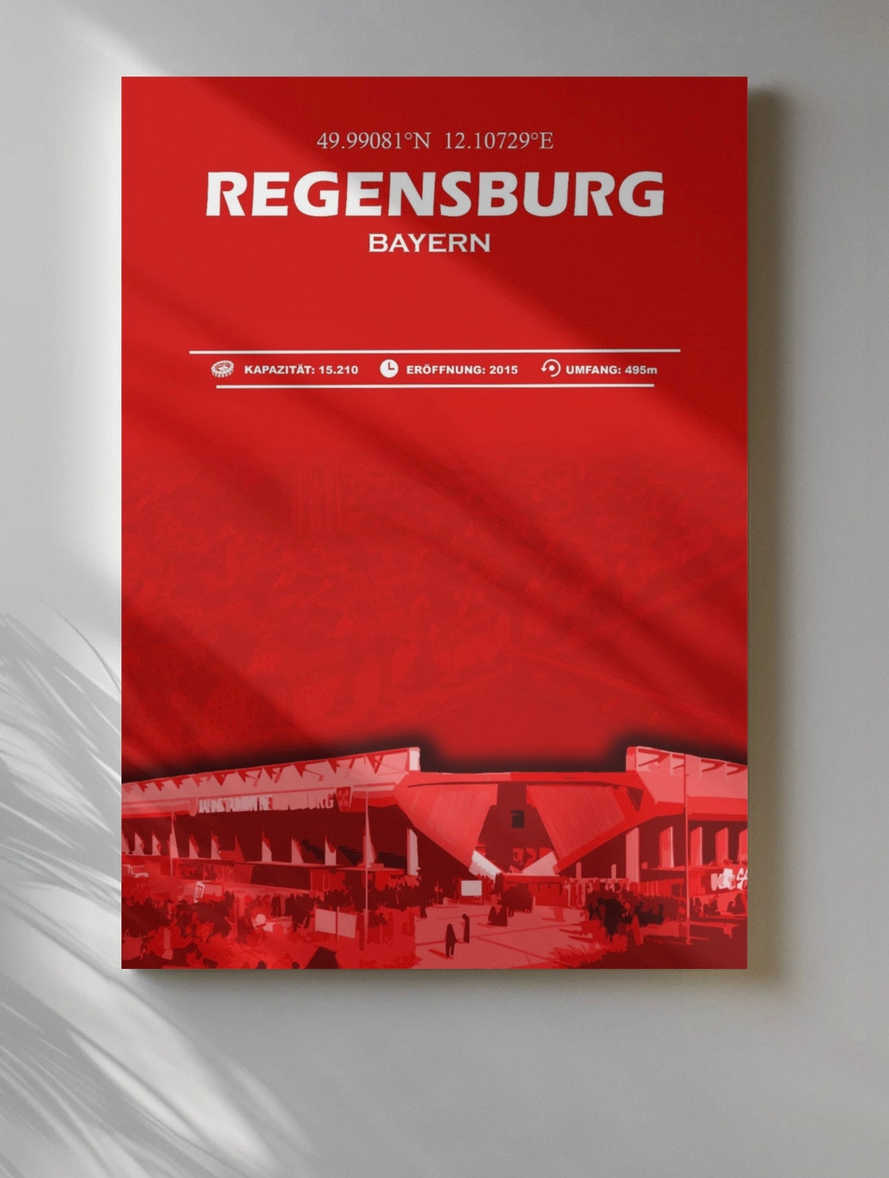 Regensburg Stadion Leinwand