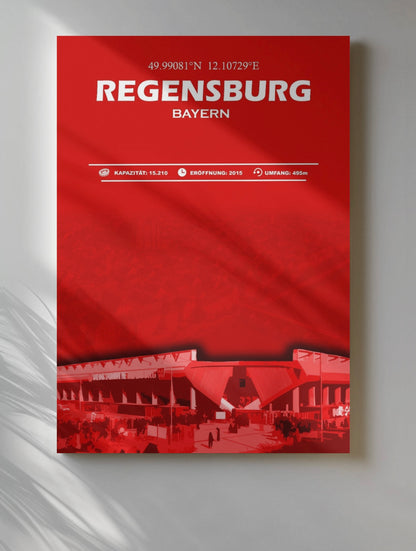 Regensburg Stadion Leinwand