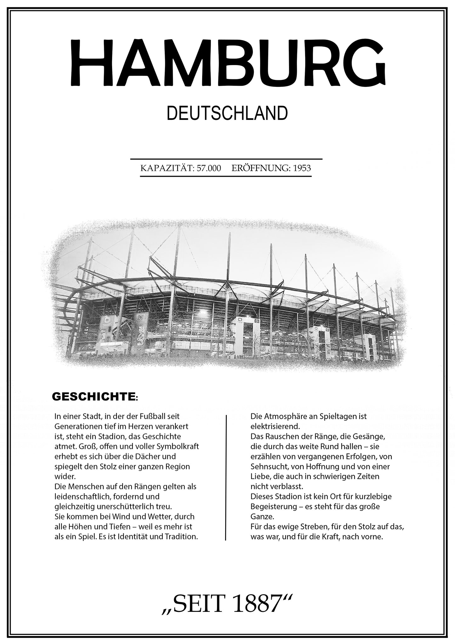 Hamburg Stadion Leinwand