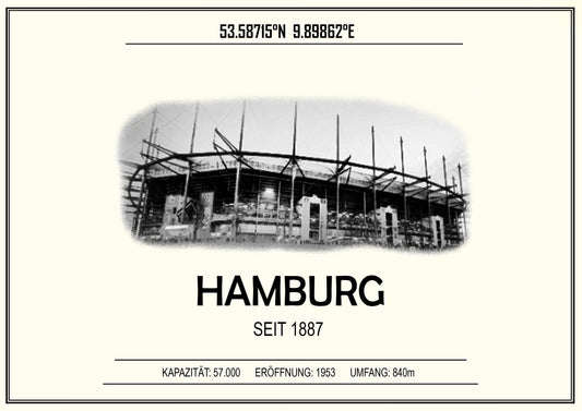 Hamburg Stadion Leinwand