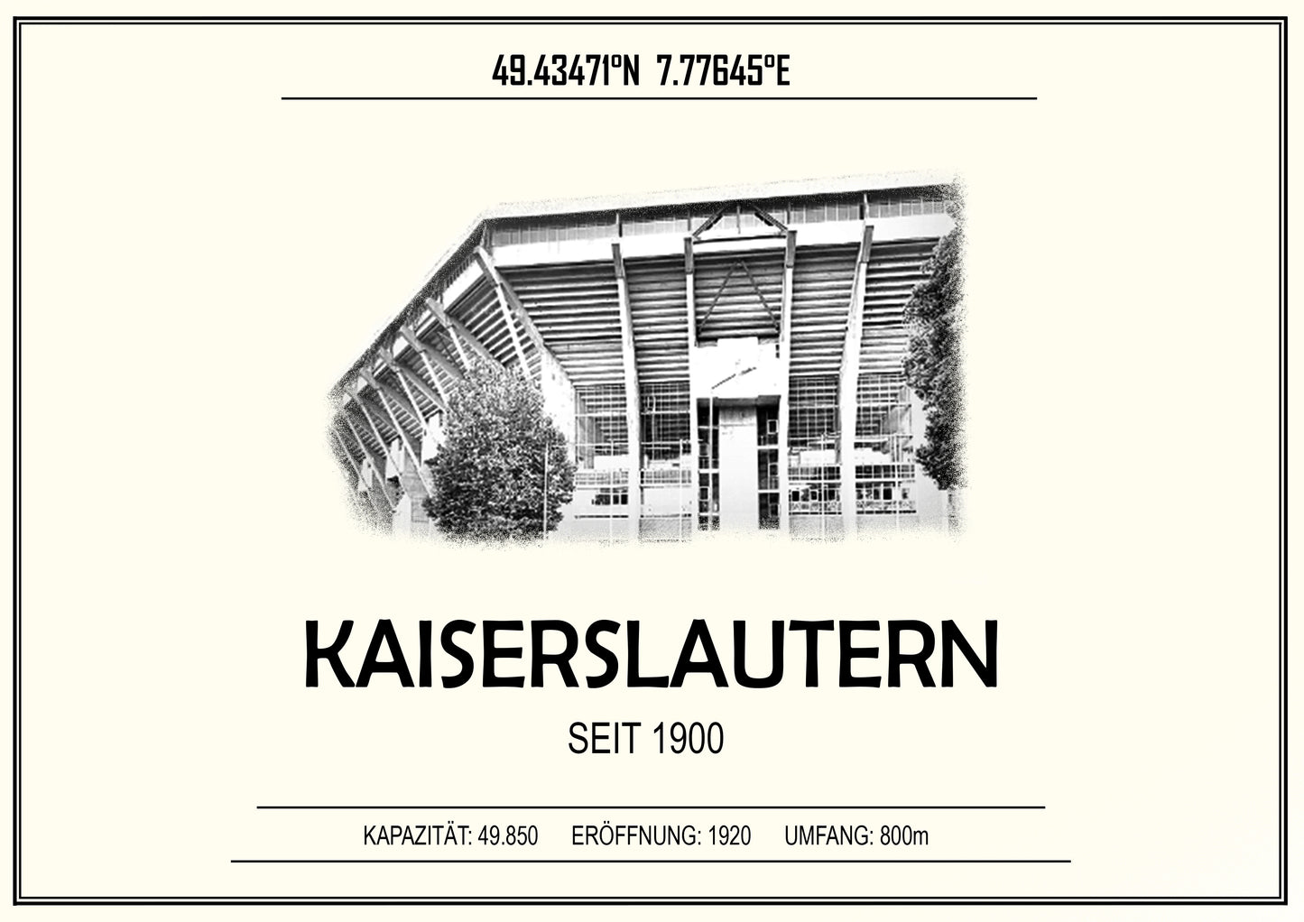 Kaiserslautern Stadion Leinwand