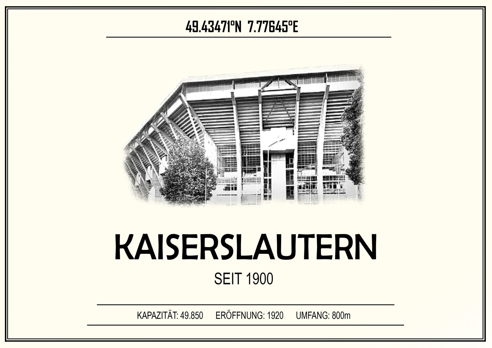 Kaiserslautern Stadion Leinwand