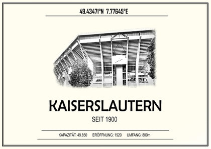 Kaiserslautern Stadion Leinwand