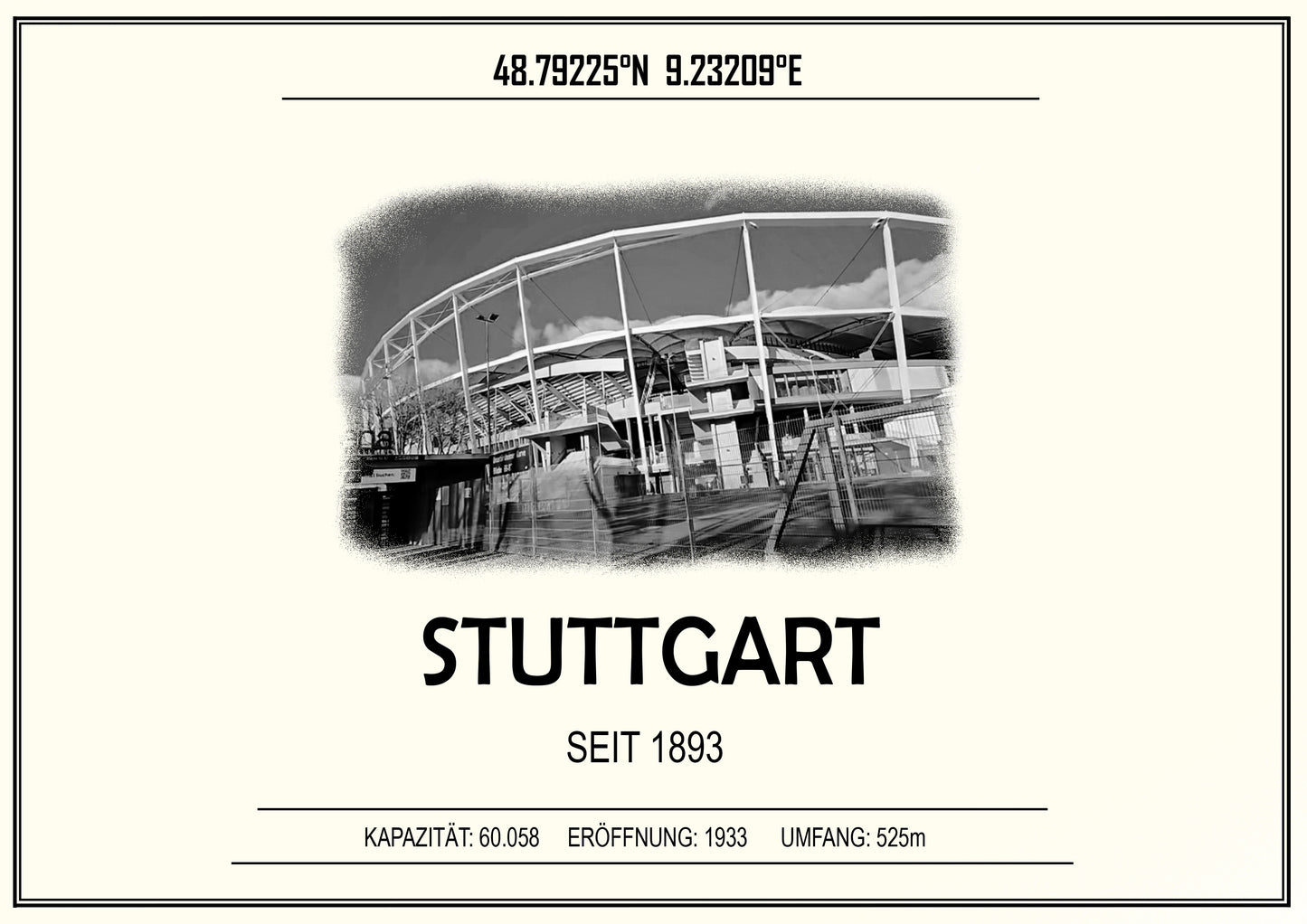 Stuttgart Stadion Leinwand