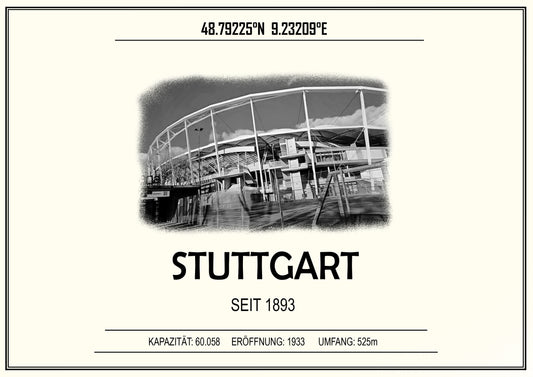 Stuttgart Stadion Leinwand