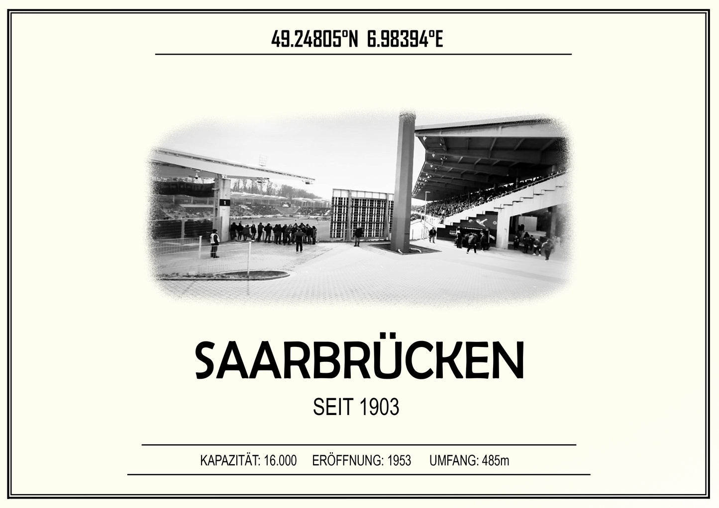Saarbrücken Stadion Leinwand