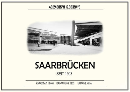 Saarbrücken Stadion Leinwand