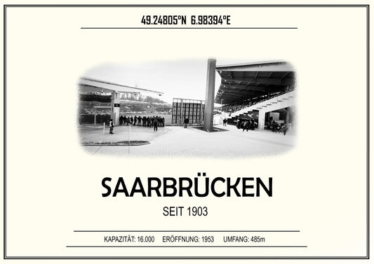 Saarbrücken Stadion Leinwand