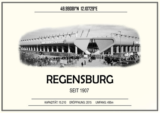Regensburg Stadion Leinwand