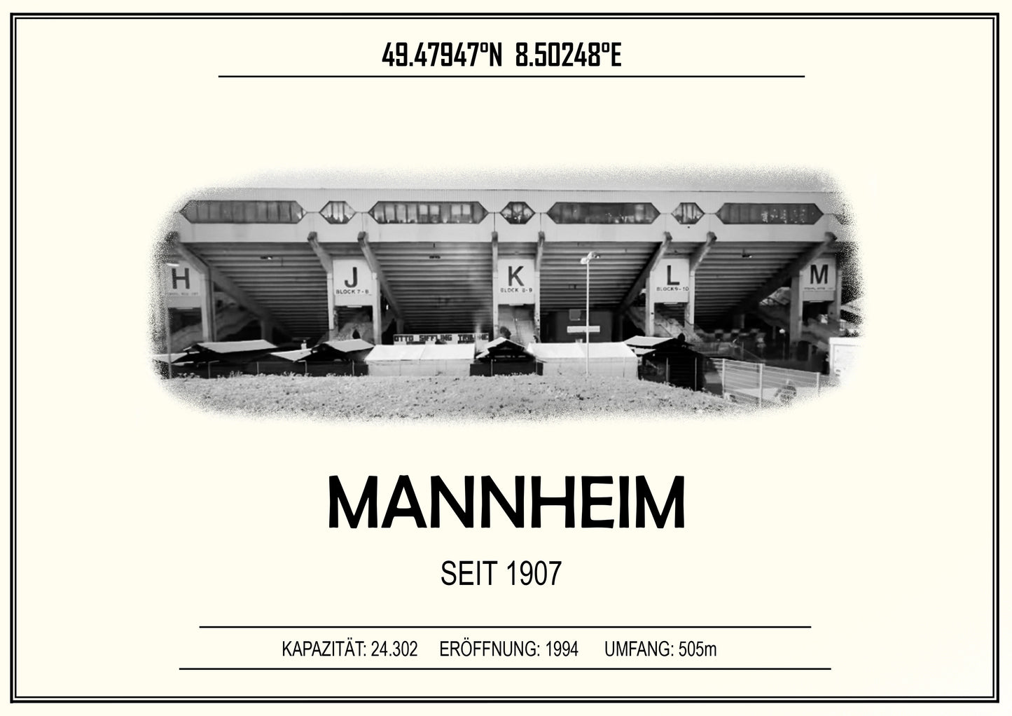 Mannheim Stadion Leinwand