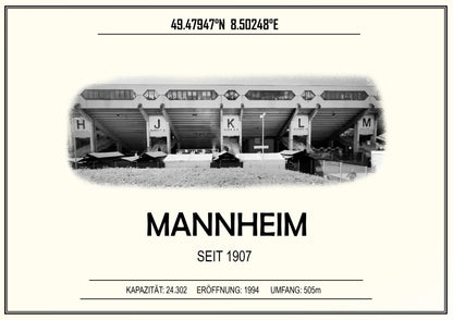 Mannheim Stadion Leinwand