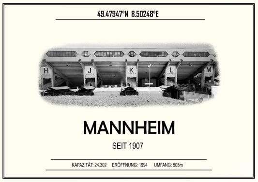 Mannheim Stadion Leinwand