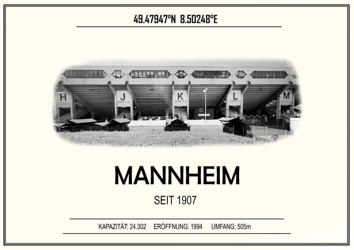 Mannheim Stadion Leinwand