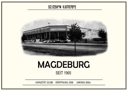 Magdeburg Stadion Leinwand