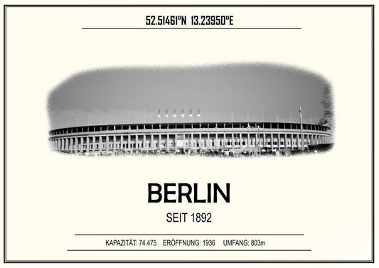 Berlin Stadion Leinwand