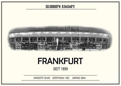 Frankfurt Stadion Leinwand