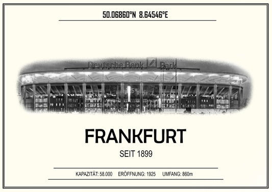 Frankfurt Stadion Leinwand