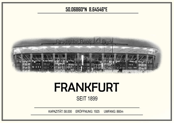 Frankfurt Stadion Leinwand