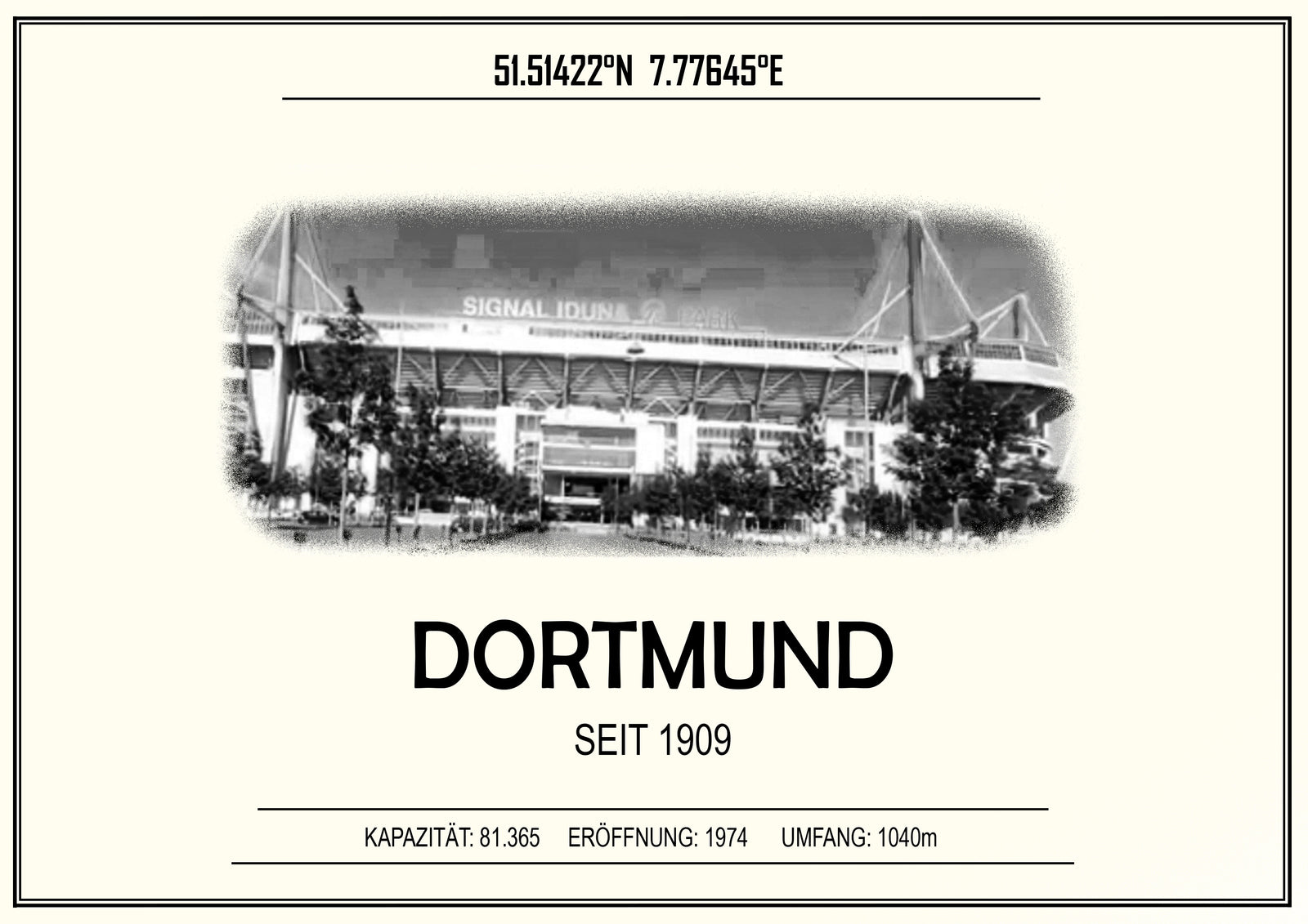Dortmund Stadion Leinwand