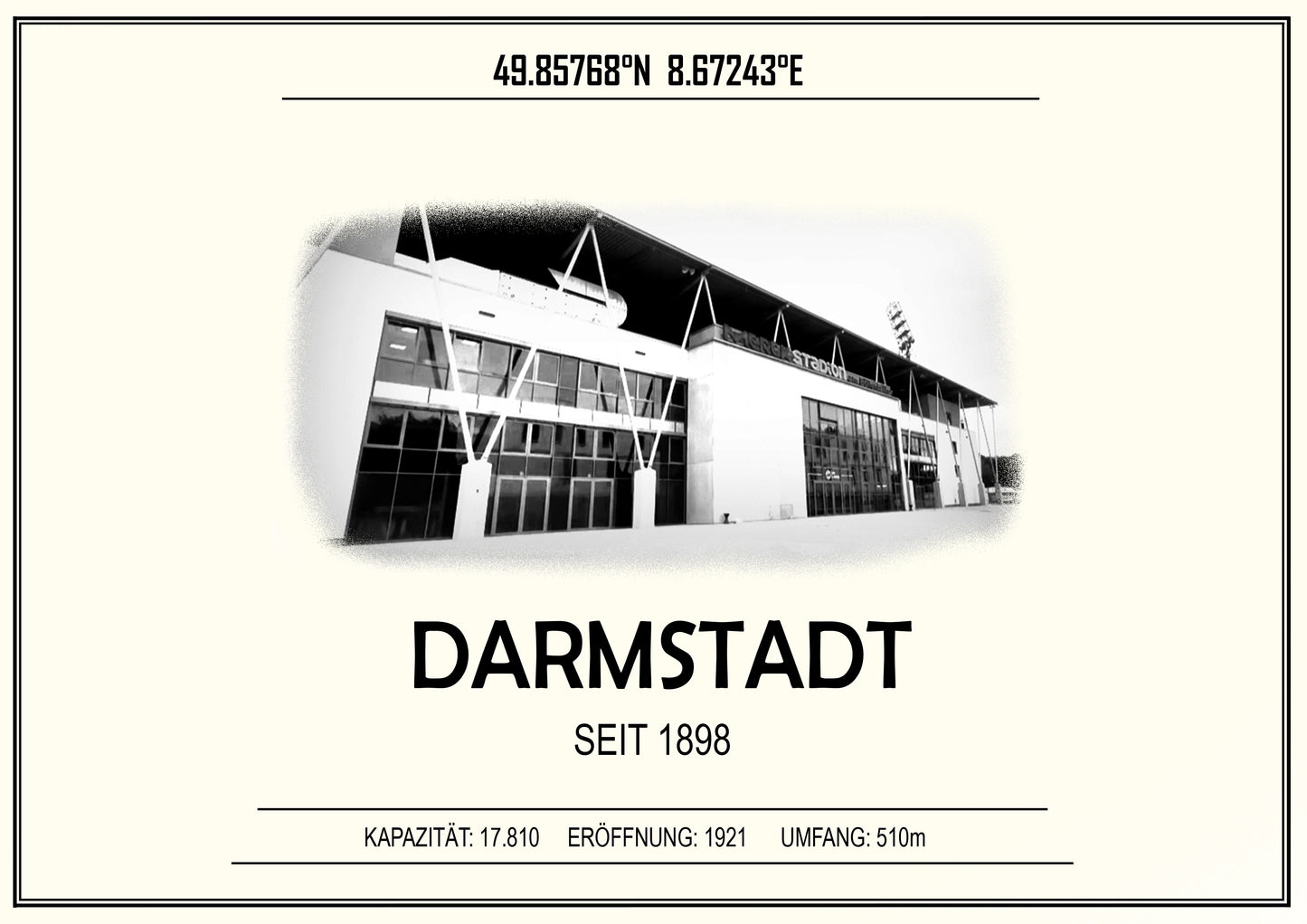 Darmstadt Stadion Leinwand