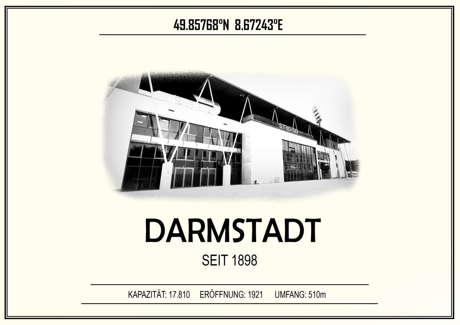 Darmstadt Stadion Leinwand