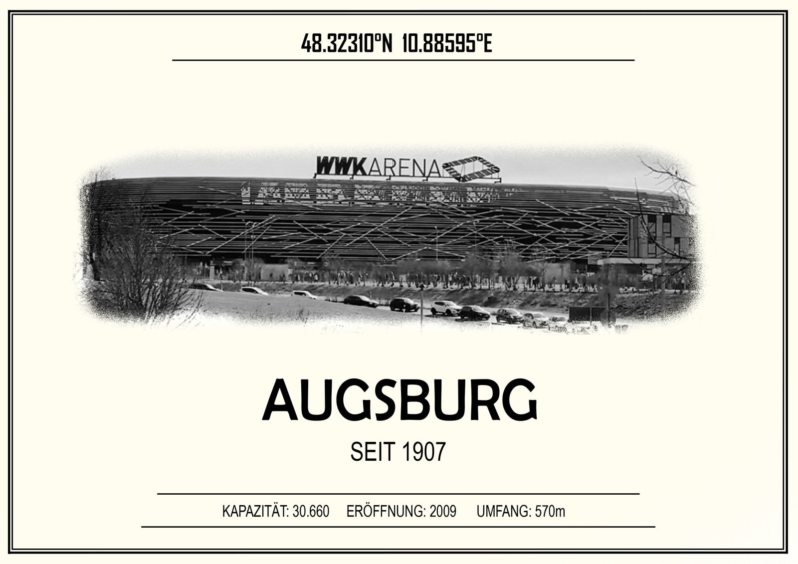 Augsburg Stadion Leinwand
