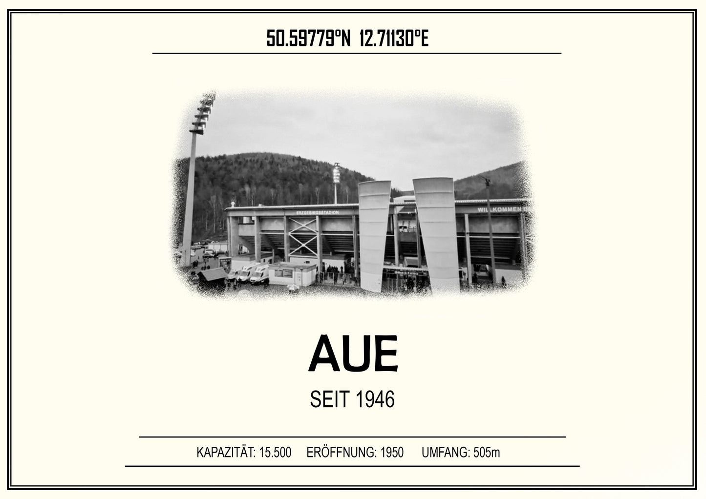 Aue Stadion Leinwand