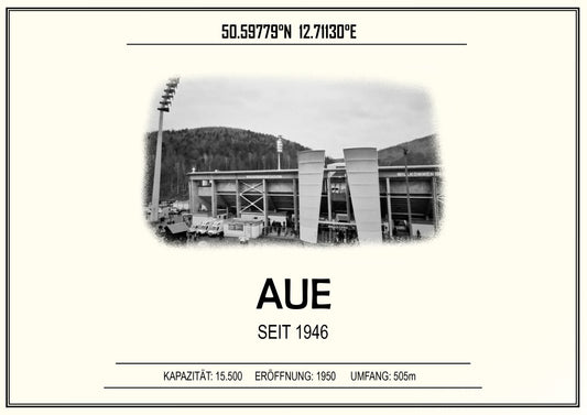 Aue Stadion Leinwand