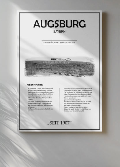 Augsburg Stadion Leinwand