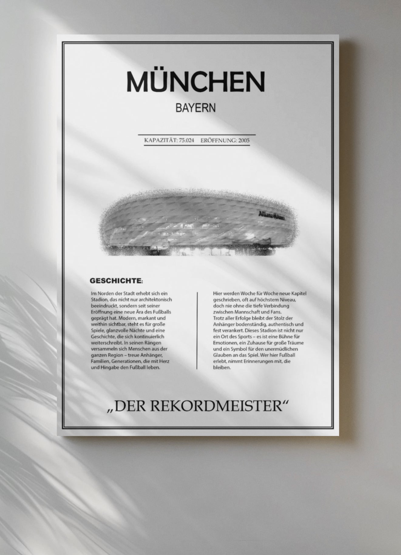 München Stadion Leinwand