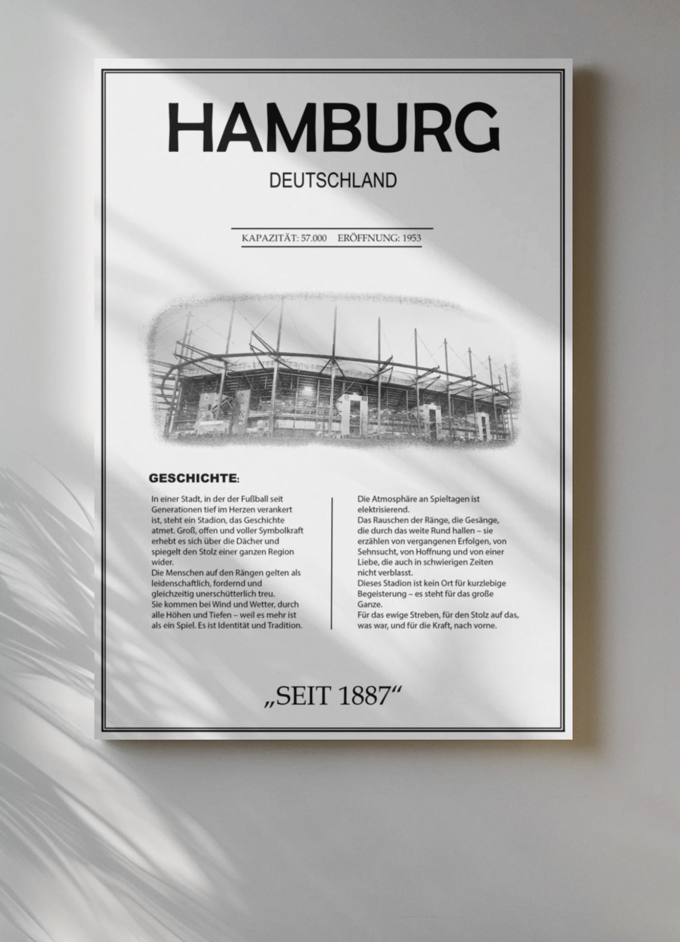 Hamburg Stadion Leinwand