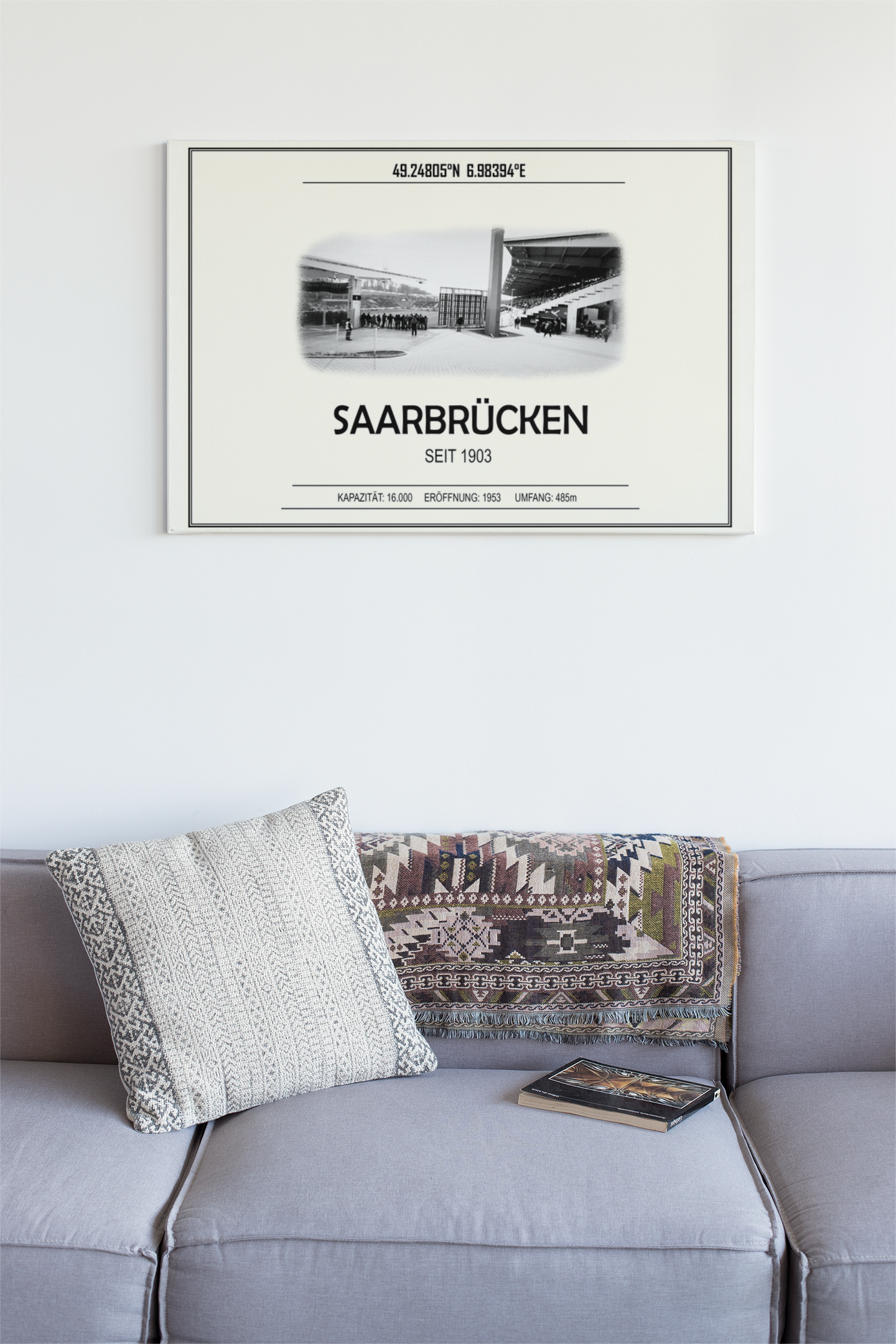 Saarbrücken Stadion Leinwand