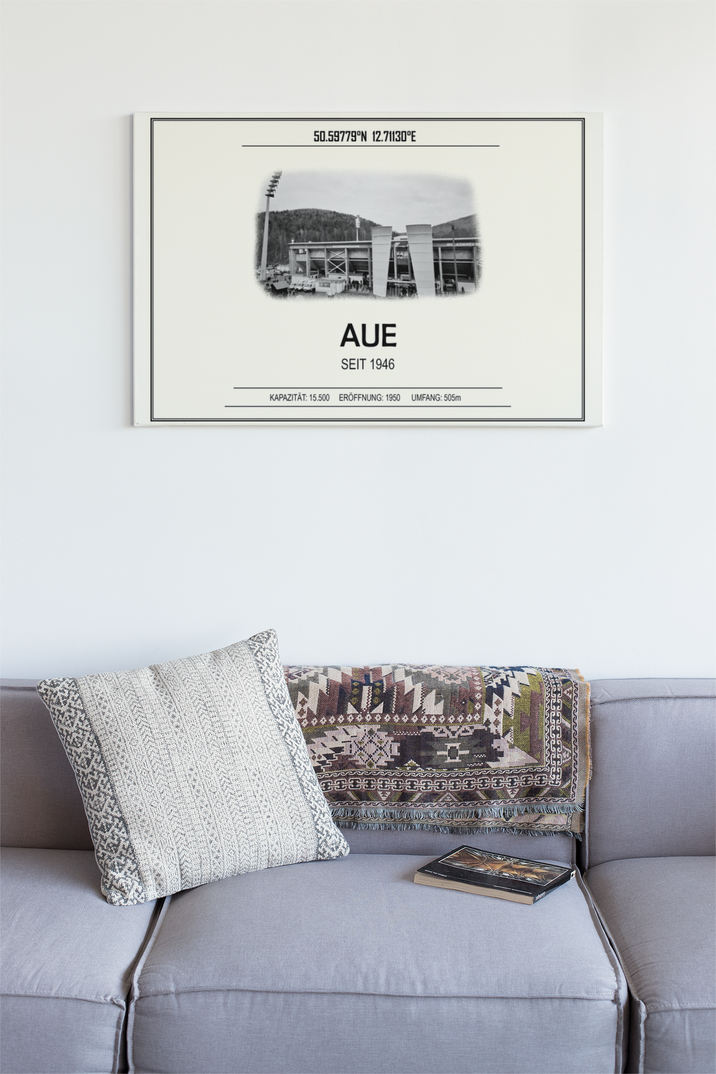 Aue Stadion Leinwand