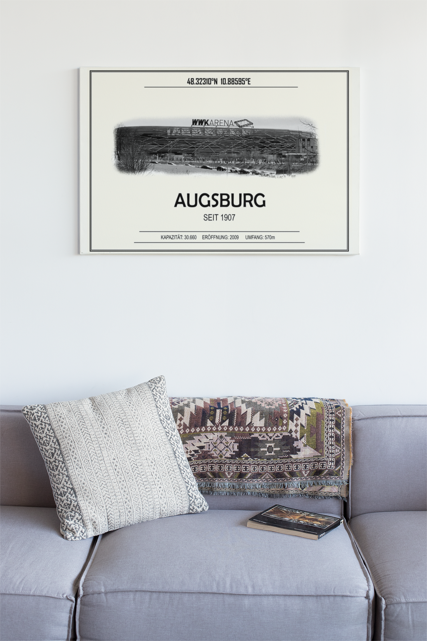 Augsburg Stadion Leinwand