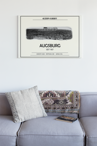 Augsburg Stadion Leinwand