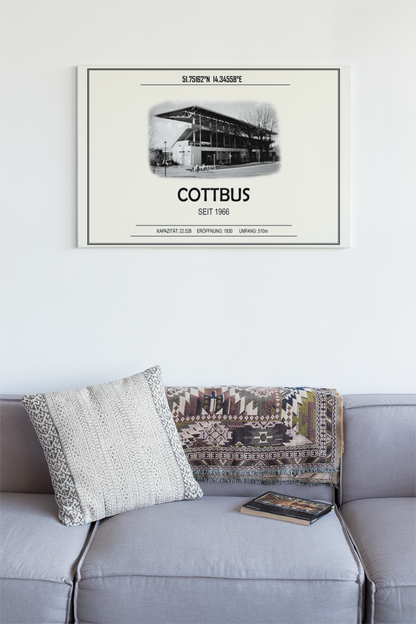 Cottbus Stadion Leinwand