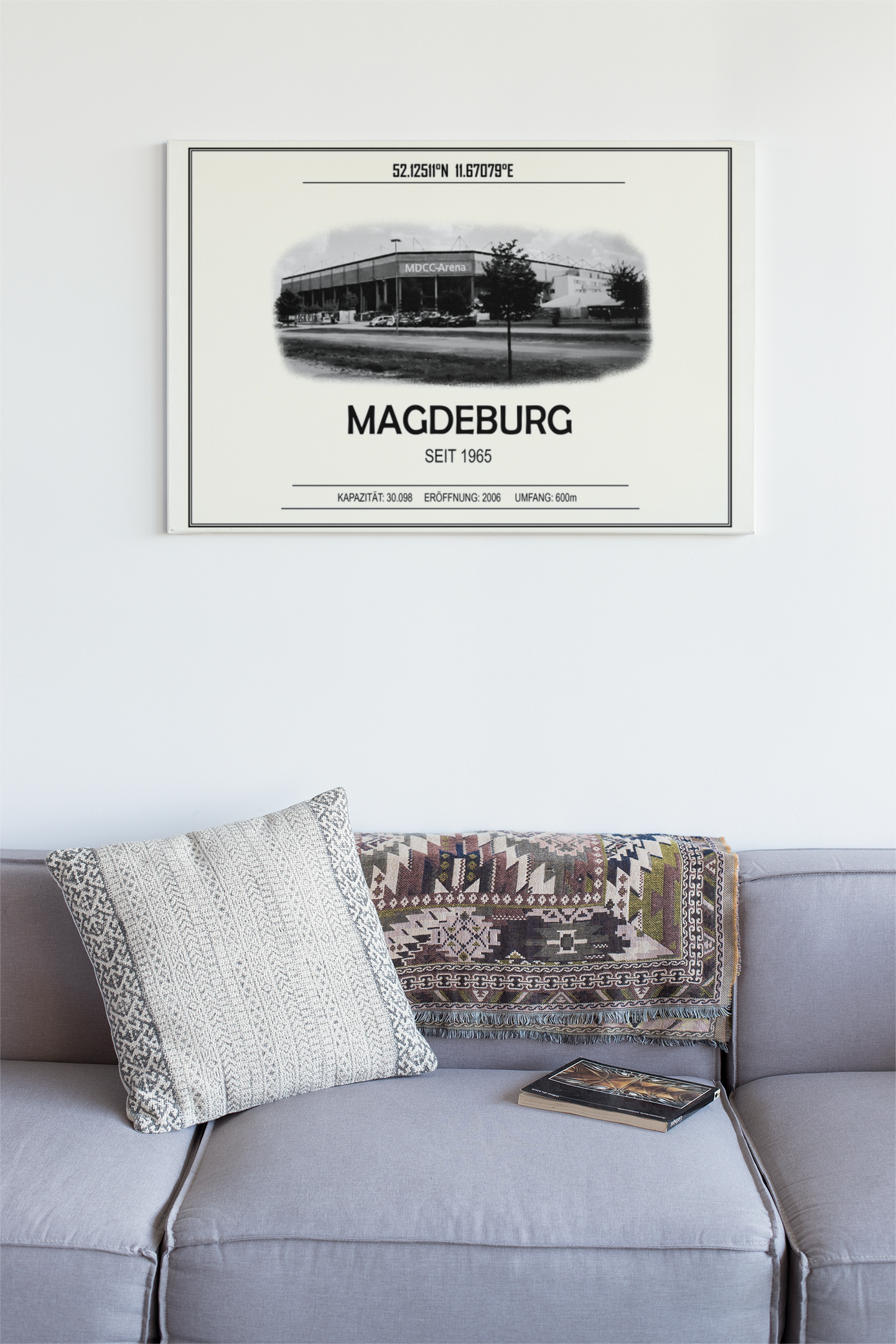 Magdeburg Stadion Leinwand