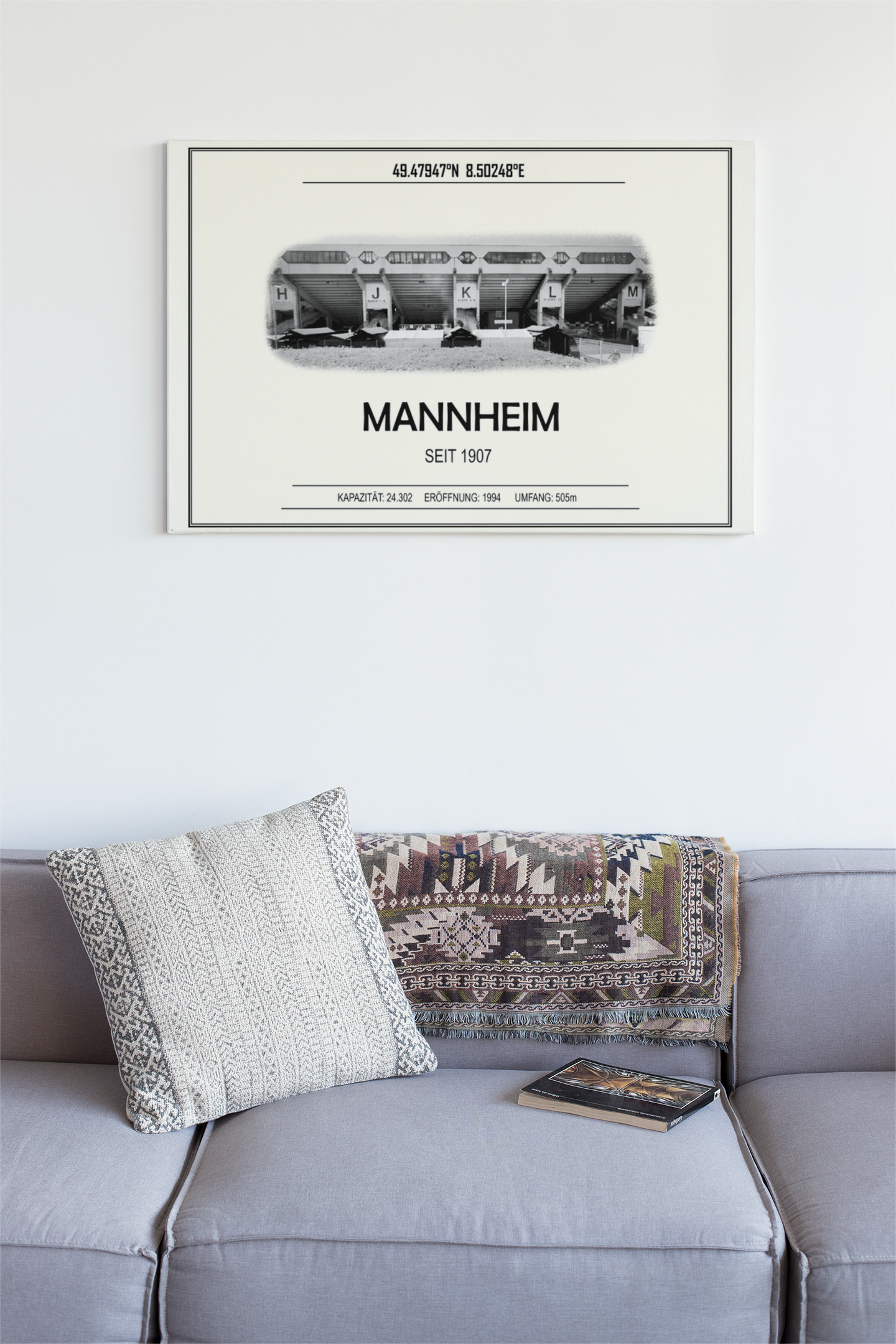 Mannheim Stadion Leinwand