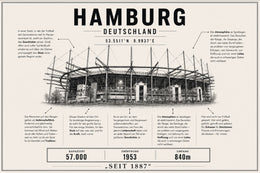 Hamburg Stadion Leinwand