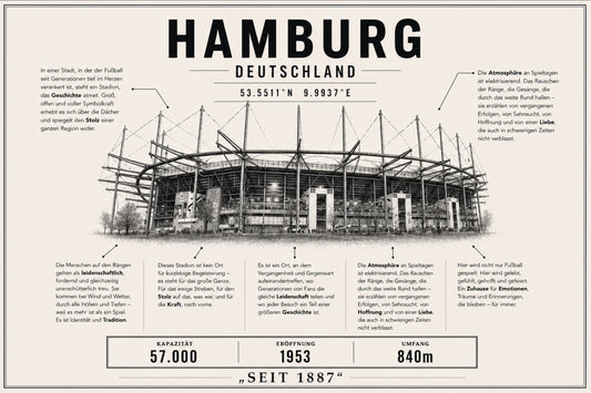 Hamburg Stadion Leinwand