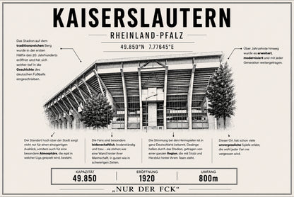 Kaiserslautern Stadion Leinwand